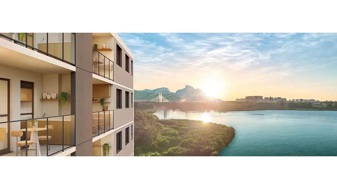 Breeze Inspire Residence com vista para a lagoa e a Pedra da Gávea