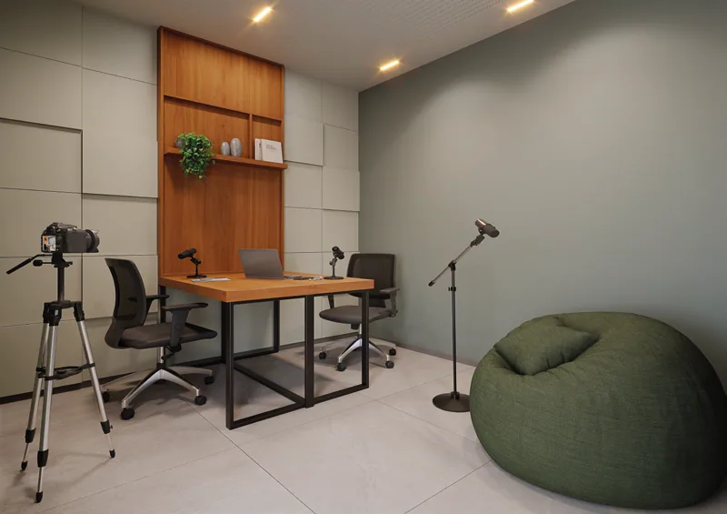 Coworking e sala de conteúdo