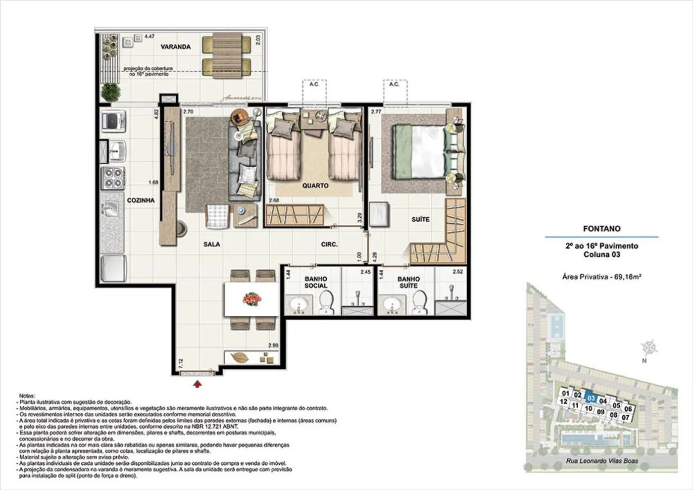 Planta do Fontano Residencial