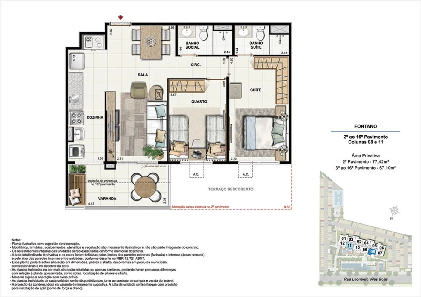 Planta do Fontano Residencial