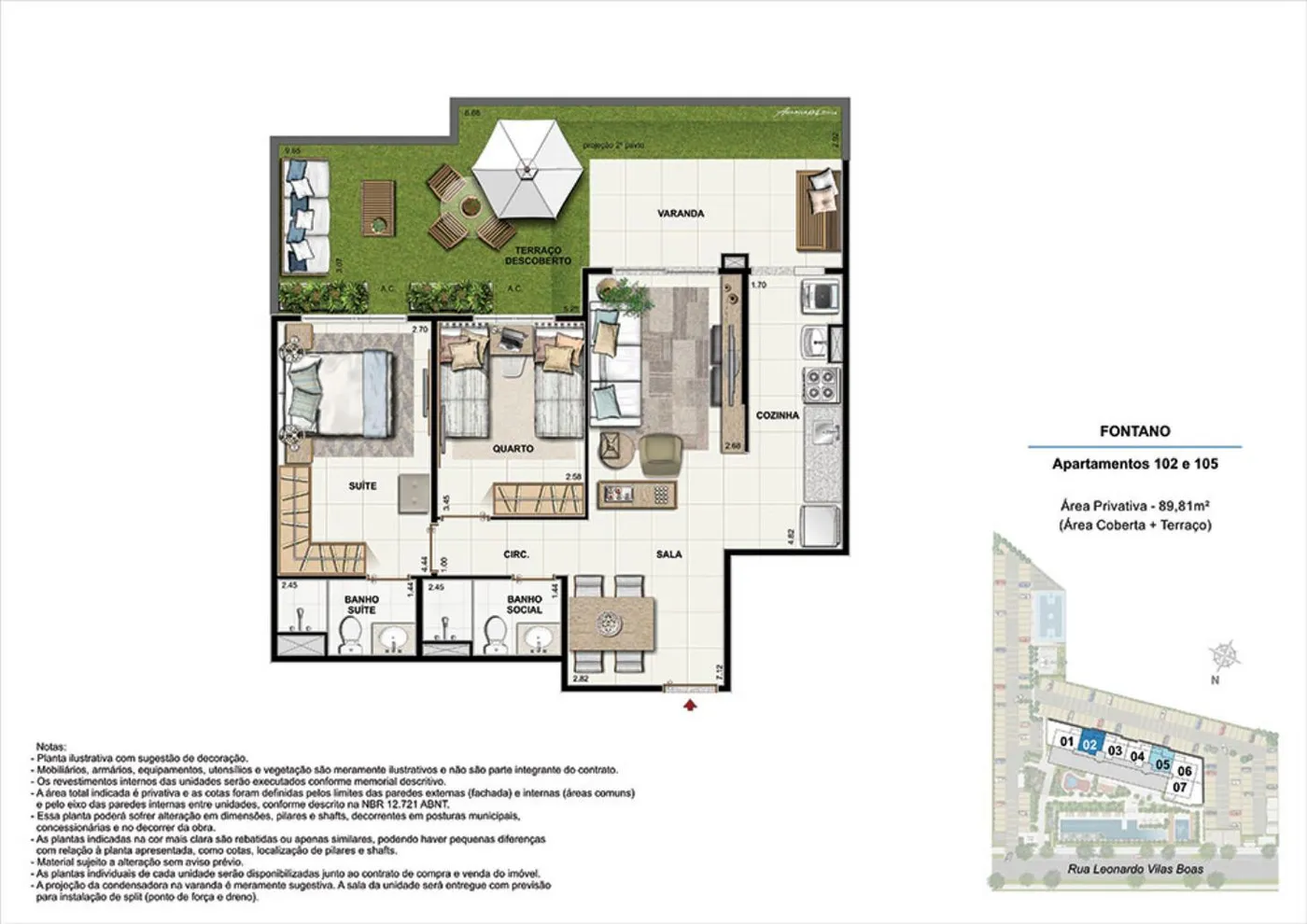 Planta do Fontano Residencial