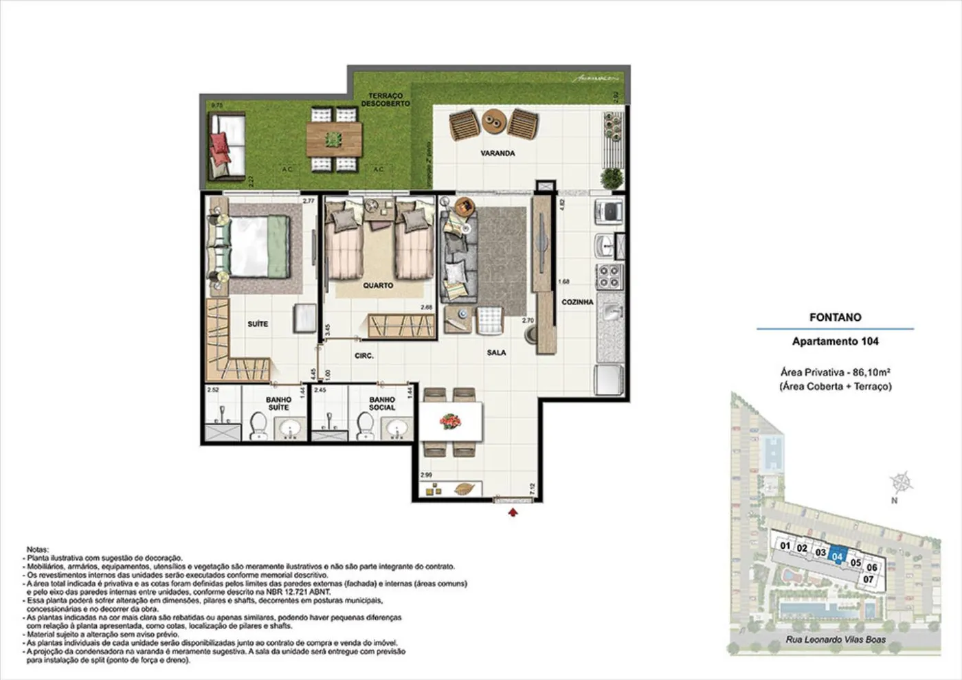Planta do Fontano Residencial