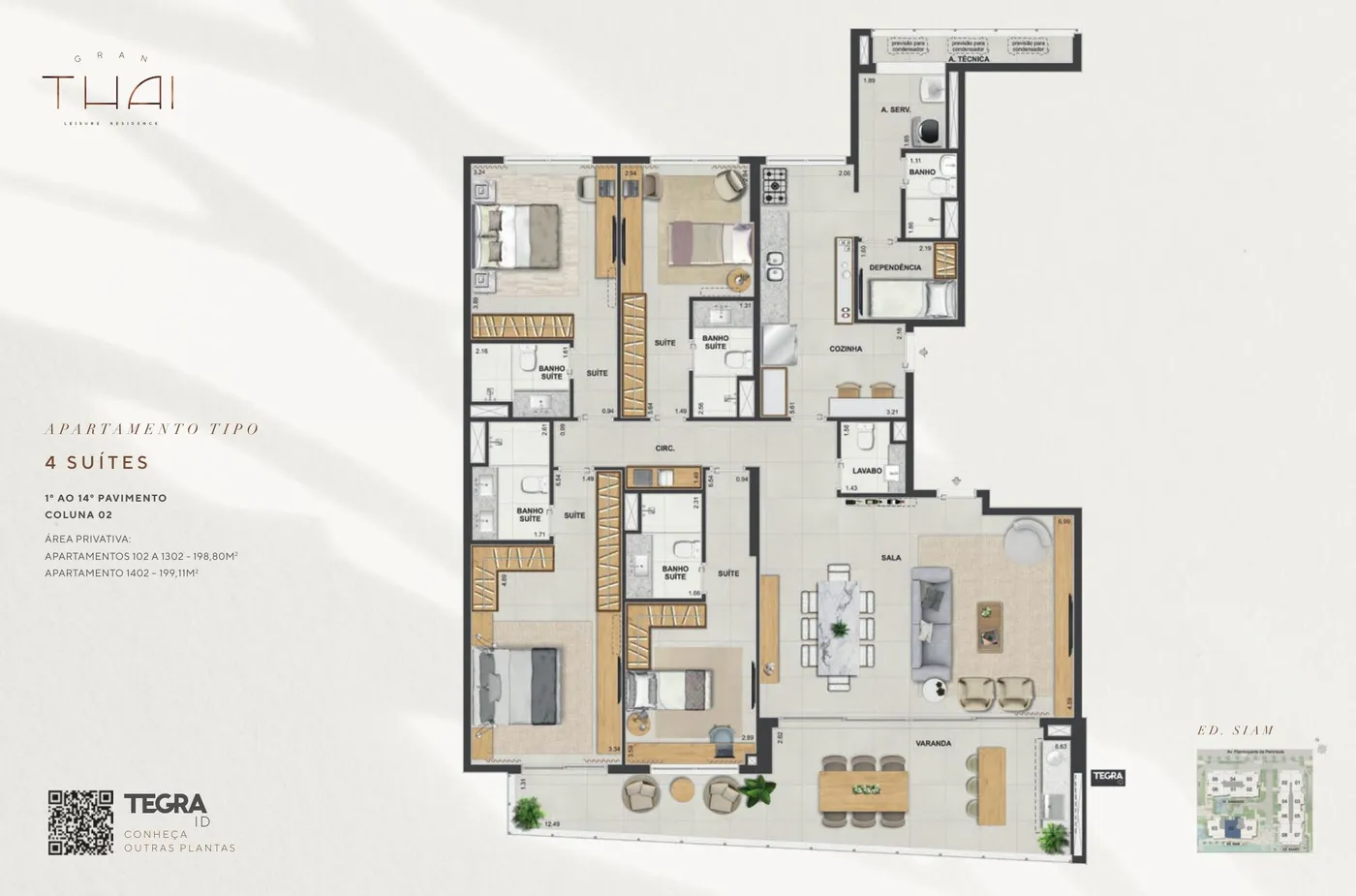 Planta do Gran Thai Leisure Residence