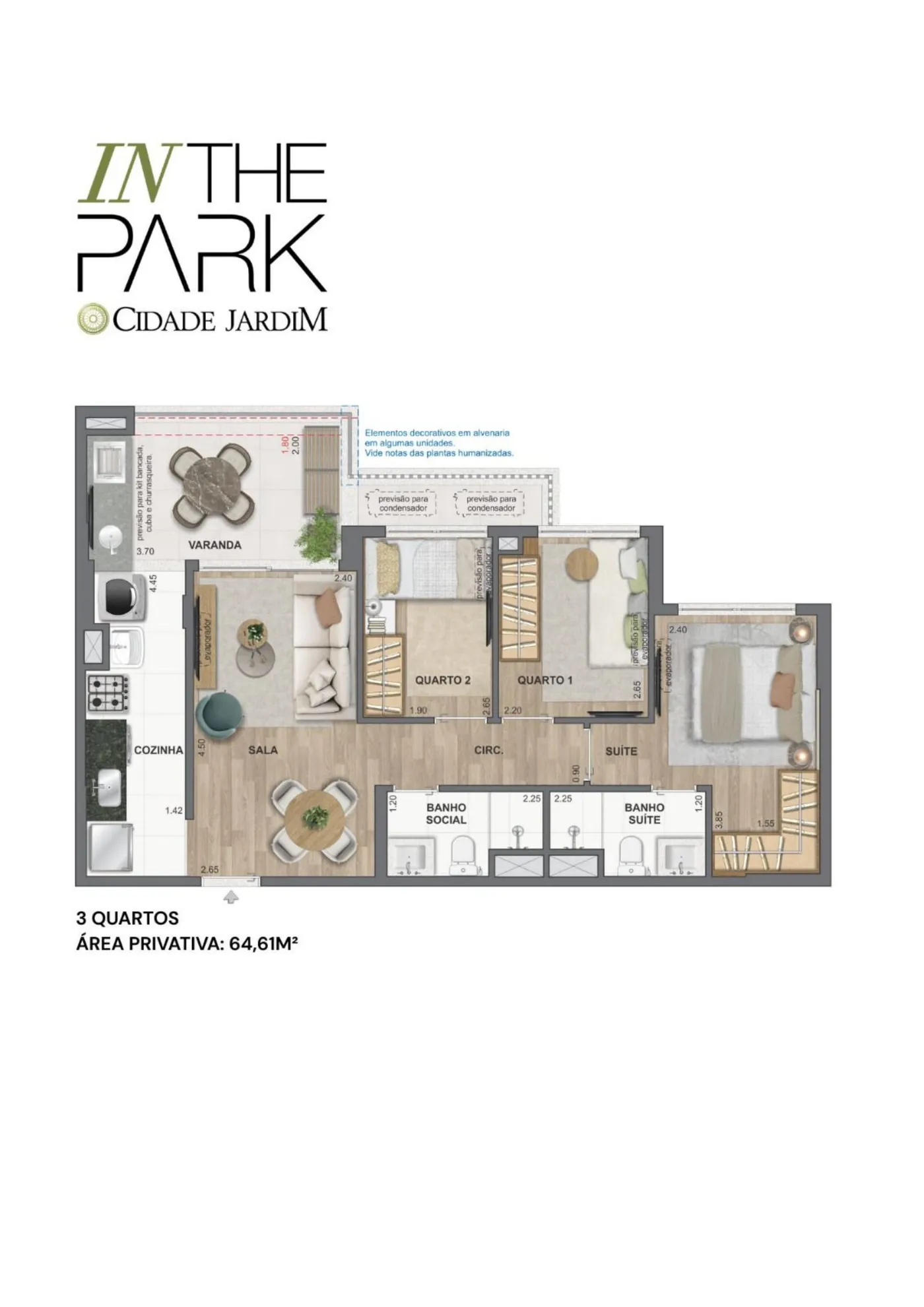 Planta do In The Park Cidade Jardim