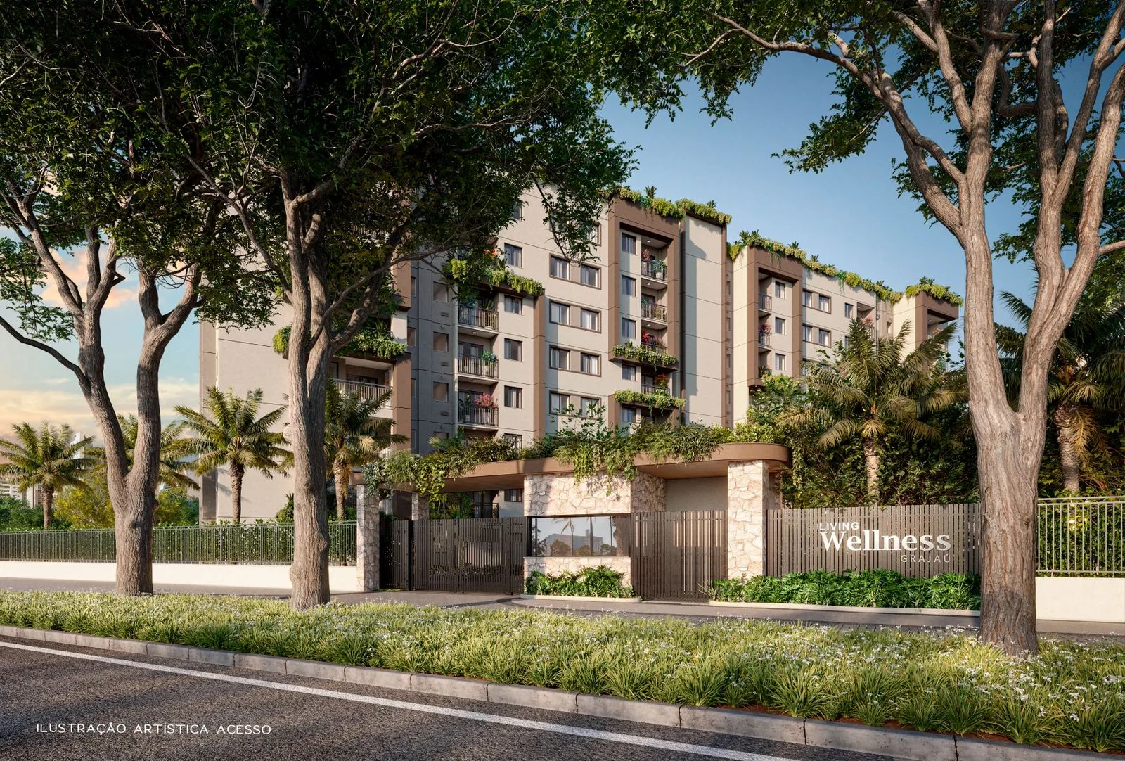 Fachada do Living Wellness Grajaú no Rio de Janeiro