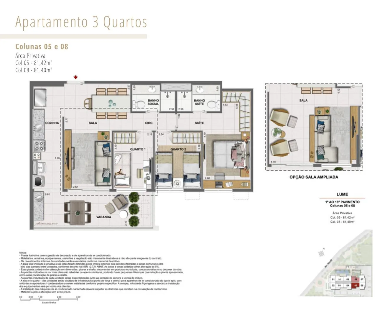 Planta do Lume Residencial Barra Bonita