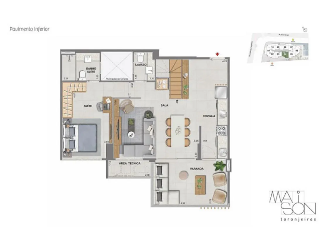 Planta do Maison Laranjeiras