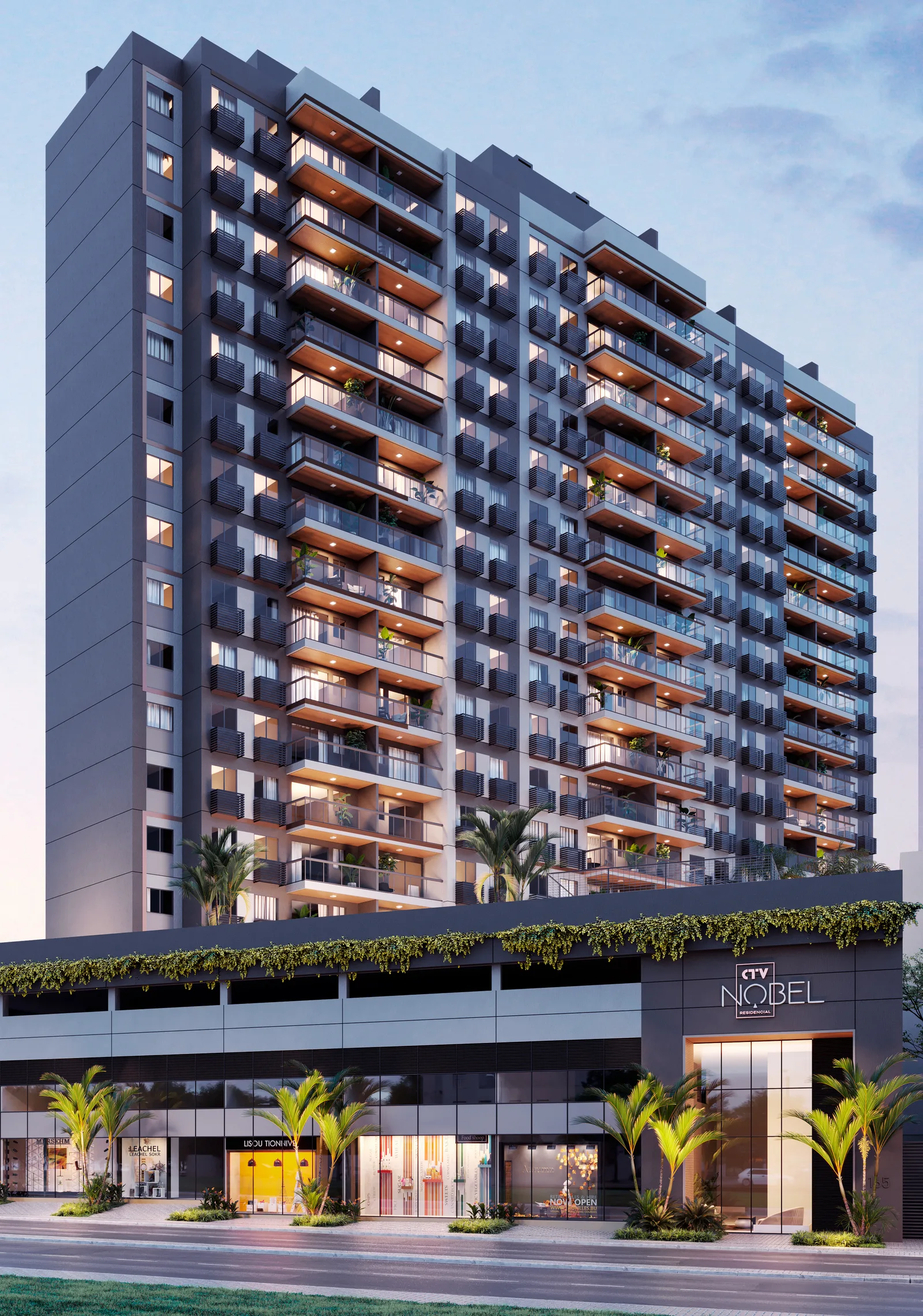CTV Nobel Residencial à noite