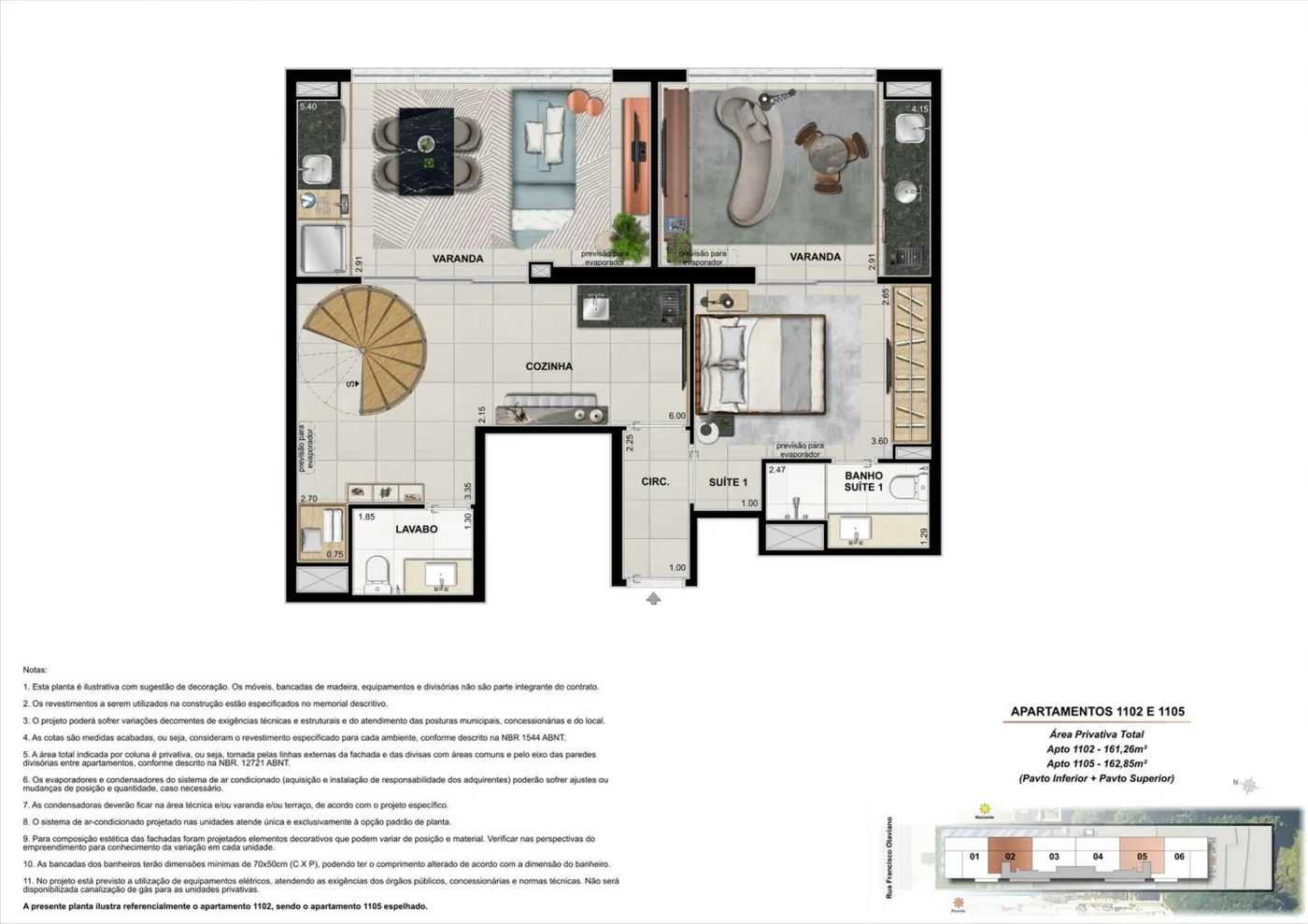 Planta do On The Sea Arpoador