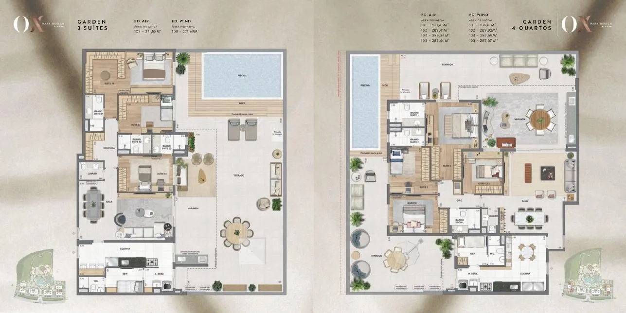 Planta do OX Park Design by EDSA