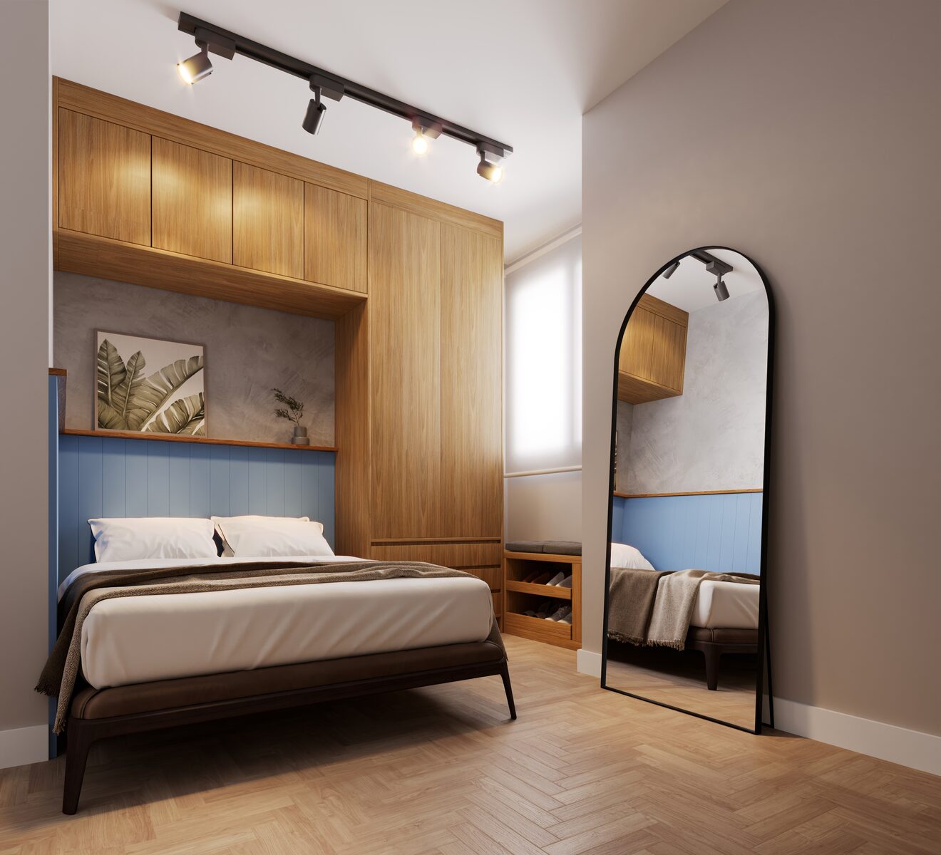 Quarto casal decorado do Porto Lima