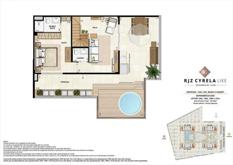 Planta do RJZ Cyrela Like, 3ª fase