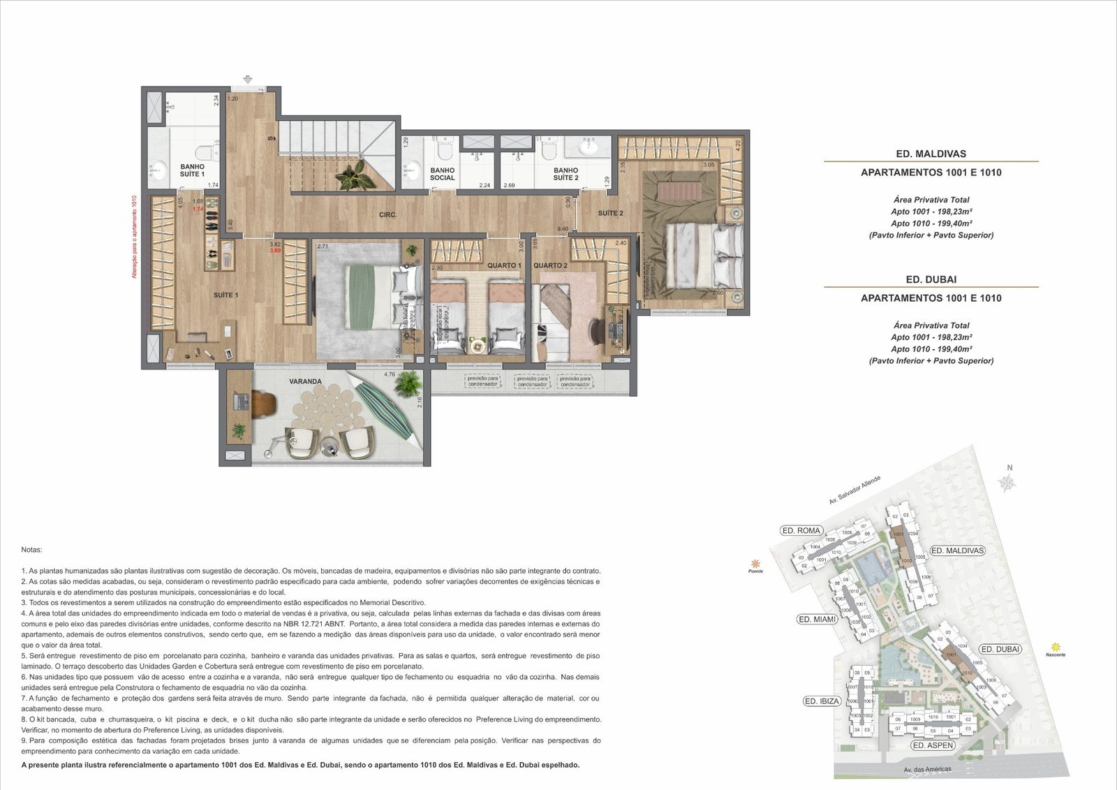 Planta Cobertura · 4 quartos · 4 suítes · 2 vagas