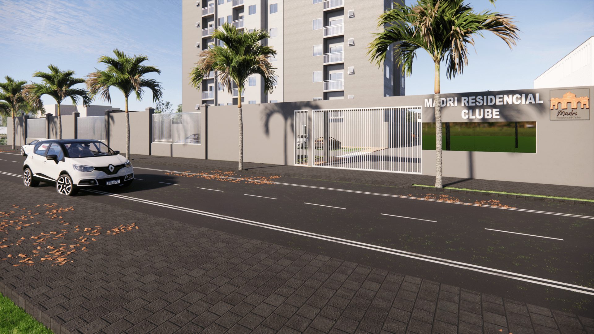 Entrada e guarita Madri Residencial Clube