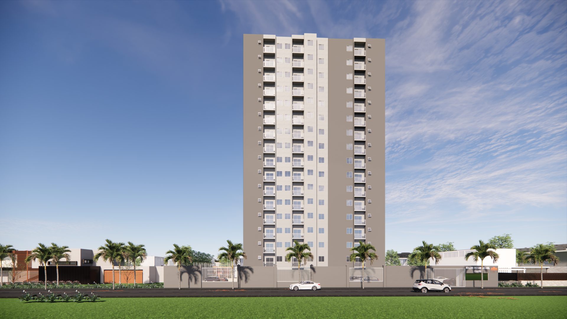 Fachada principal Madri Residencial Clube