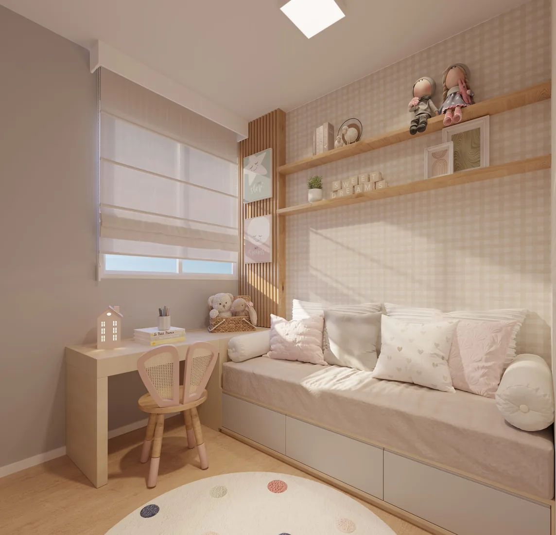 Quarto infantil decorado do Park Village